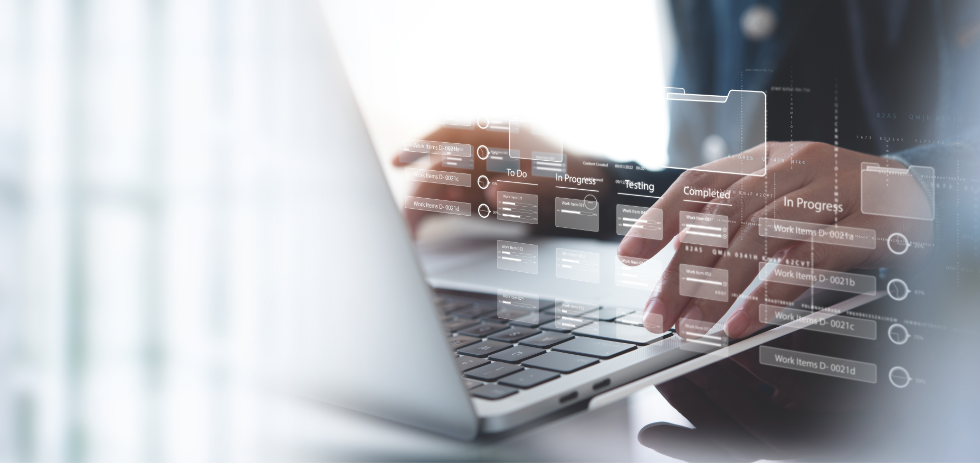 システム開発をしている画面の様子